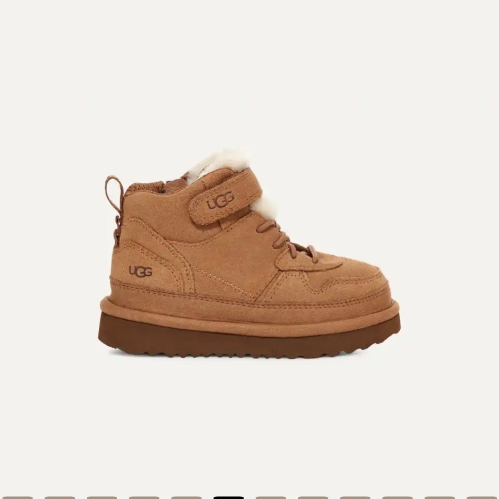 UGG Brown High-Top Boots with Plush Lining